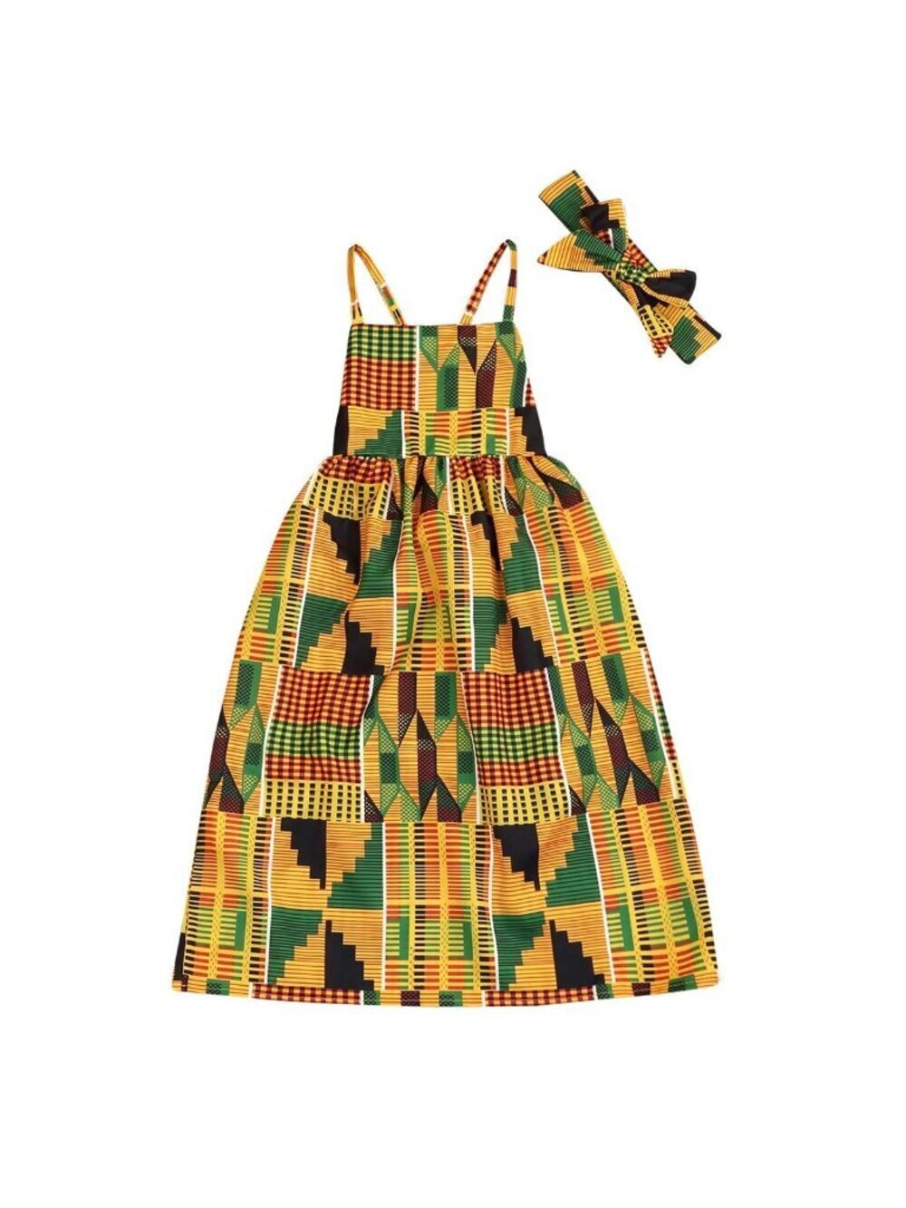 YOUNGER TREE African Baby Clothes Girl Dashiki Ankara Outfit Set (8 Years)